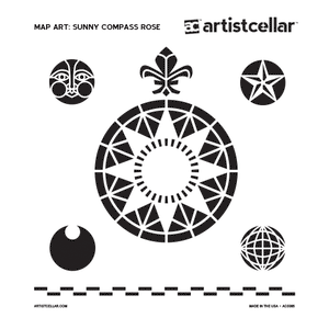 JKB - Sunny Compass Rose Stencil